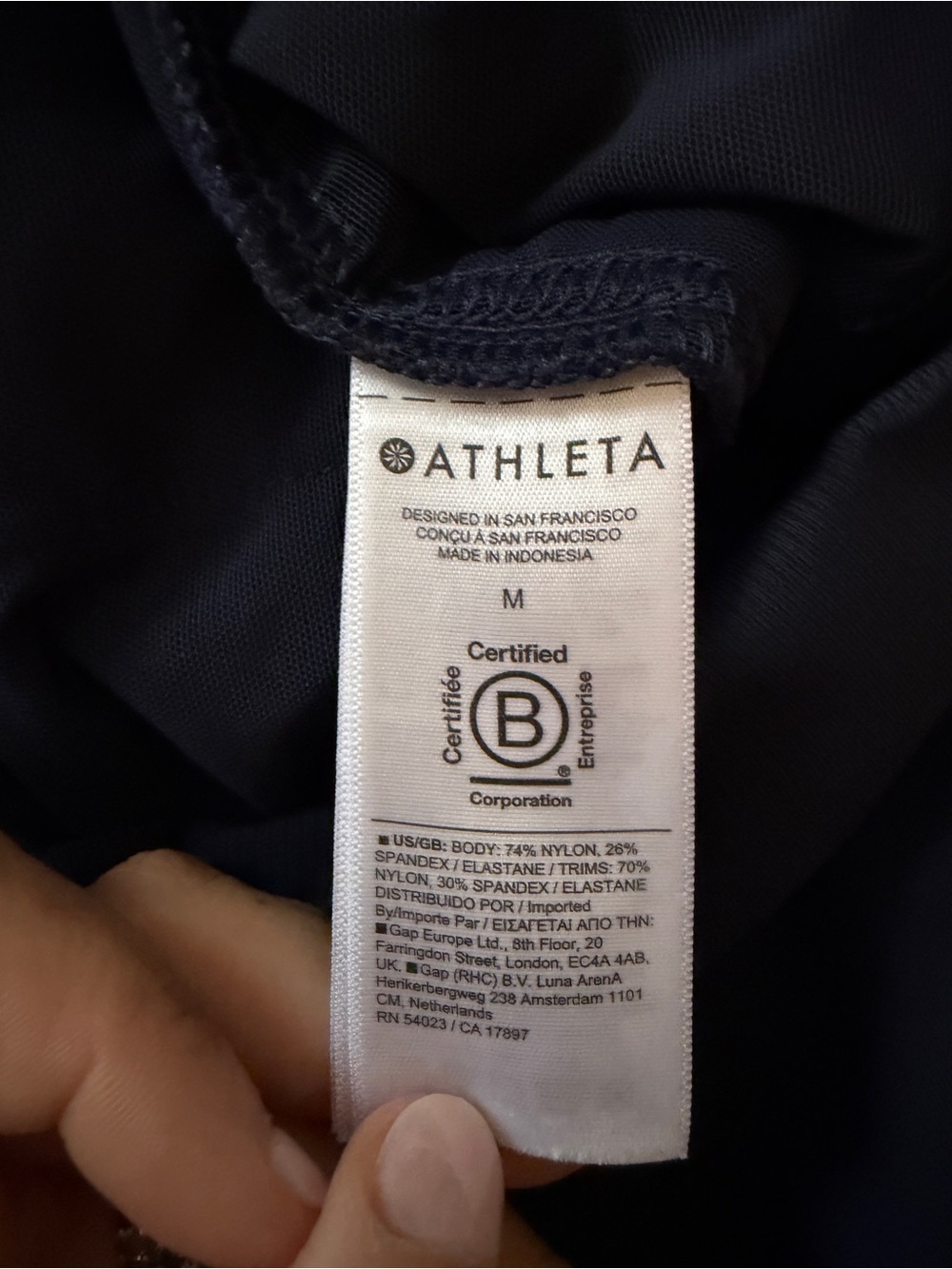 Athleta Navy Tapered Venice Jogger Pants - Size Medium - Picture 16 of 16